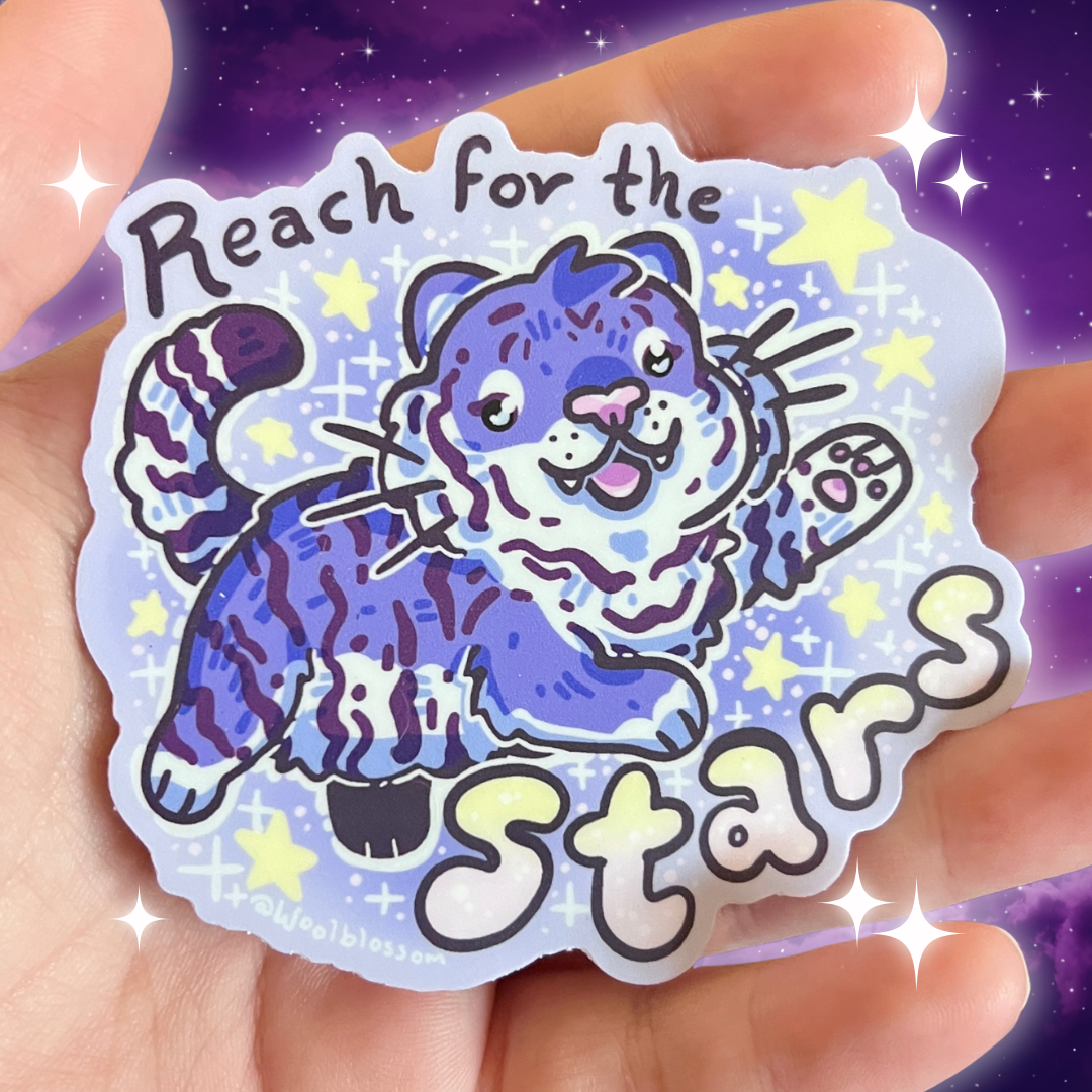 Reach for the Stars!! Tiger ~ Sticker