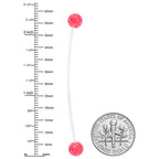 Pregnant Belly Button Ring Clear and Pink Glitter Pack Set