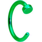 18G 5/16 Green Anodized Titanium Nose Hoop
