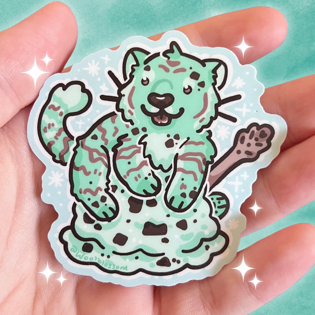 Mint Ice Cream Tiger ~ Sticker