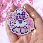 Cherry Blossom Puppy ~ Sticker