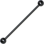 14G Black Plated Titanium Industrial Barbell Earring