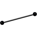 14G Black Plated Titanium Industrial Barbell Earring