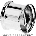 9/16 Stainless Steel Double Flare Lightning Bolt Tunnel
