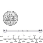 Surgical Steel Notched Industrial Barbell Earring