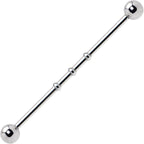 Surgical Steel Notched Industrial Barbell Earring