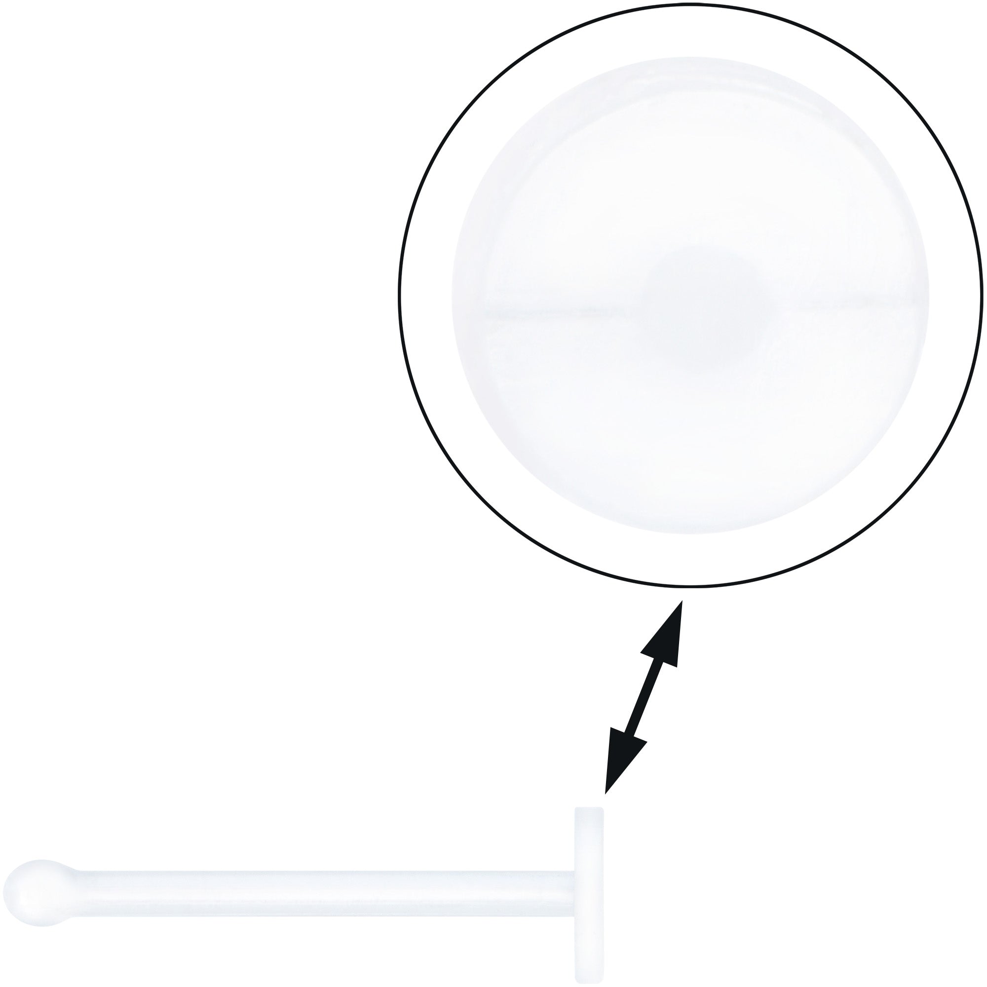 20G Clear Flat Bioplast Nose Retainer