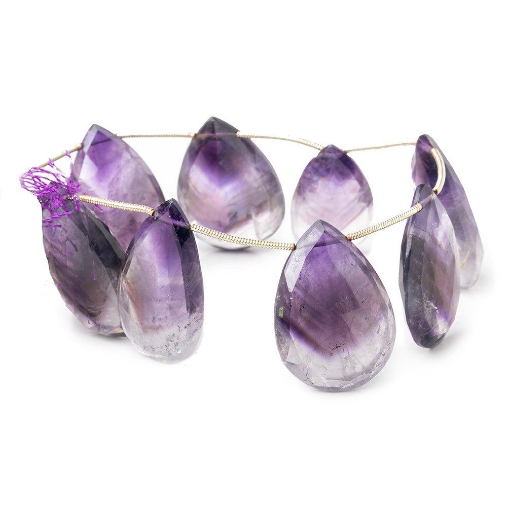 27x15-32x18mm Cape Amethyst faceted pear beads 8 inch 10 pieces