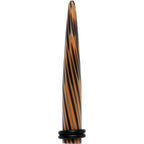 Black Brown Animal Print Acrylic Taper 2G to 00G