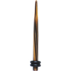 Black Brown Animal Print Acrylic Taper 2G to 00G