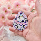 Cute Birthday Clown Puppy ~ Sticker