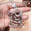 Chocolate Vanilla Seal Pudding ~ Glitter Acrylic Keychain Charm