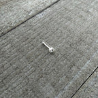 Sterling Silver 2mm Clear Nose Bone Created with Crystals