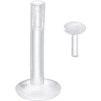 14G 3/8 3mm Bioplast Push-In Top Retainer