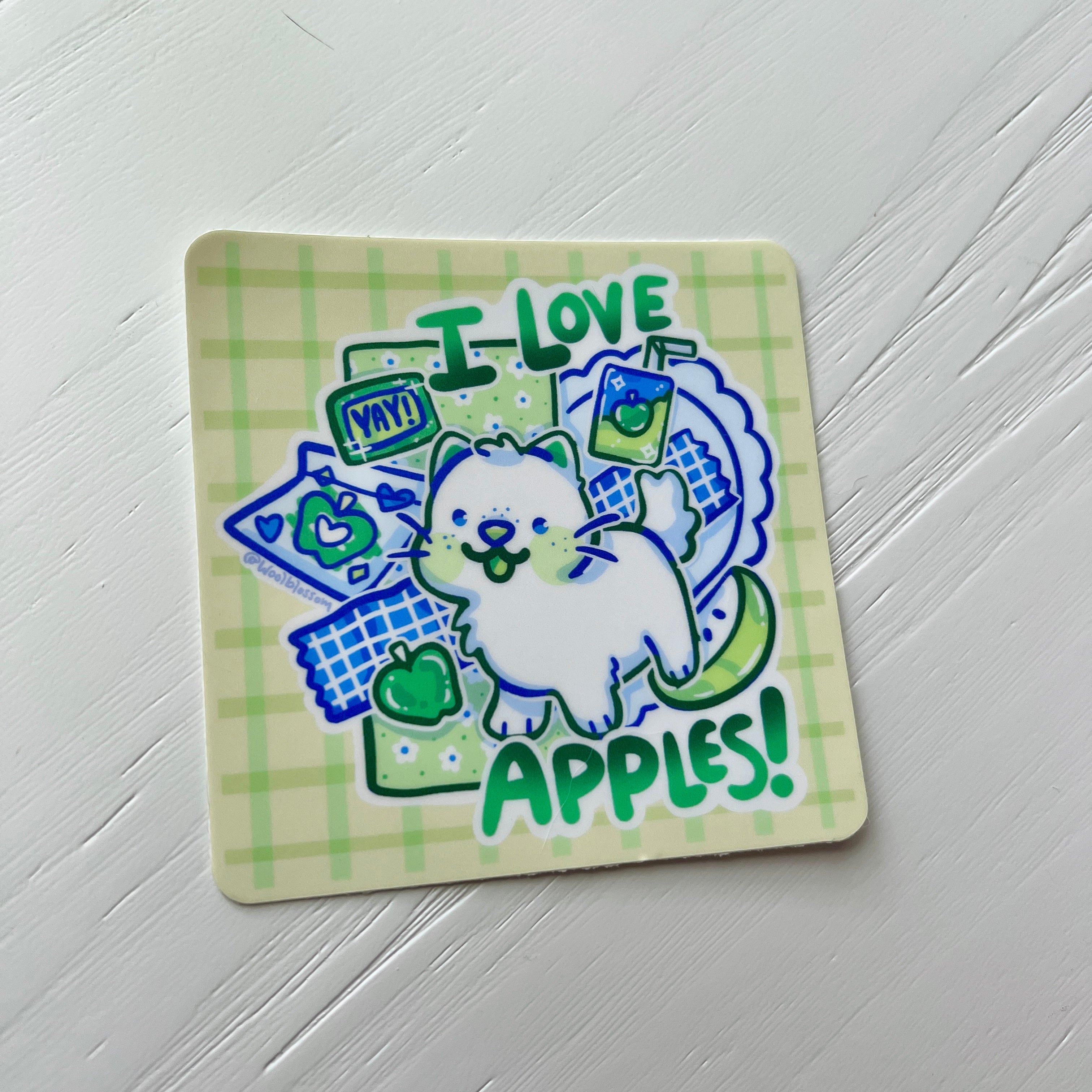 Apple Lover Kitty ~ Sticker