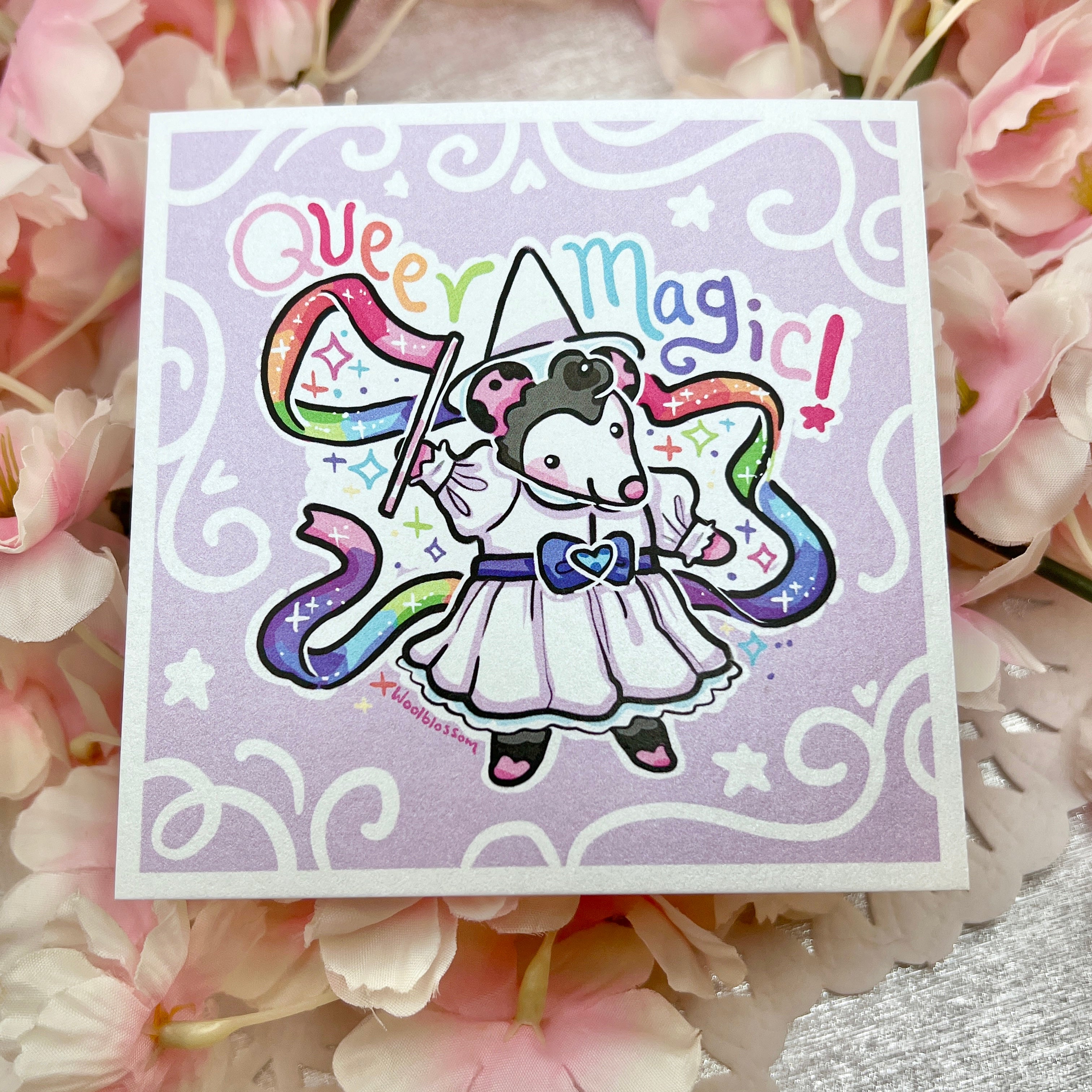 "Queer Magic!" Witch Opossum ~ Shimmer Print