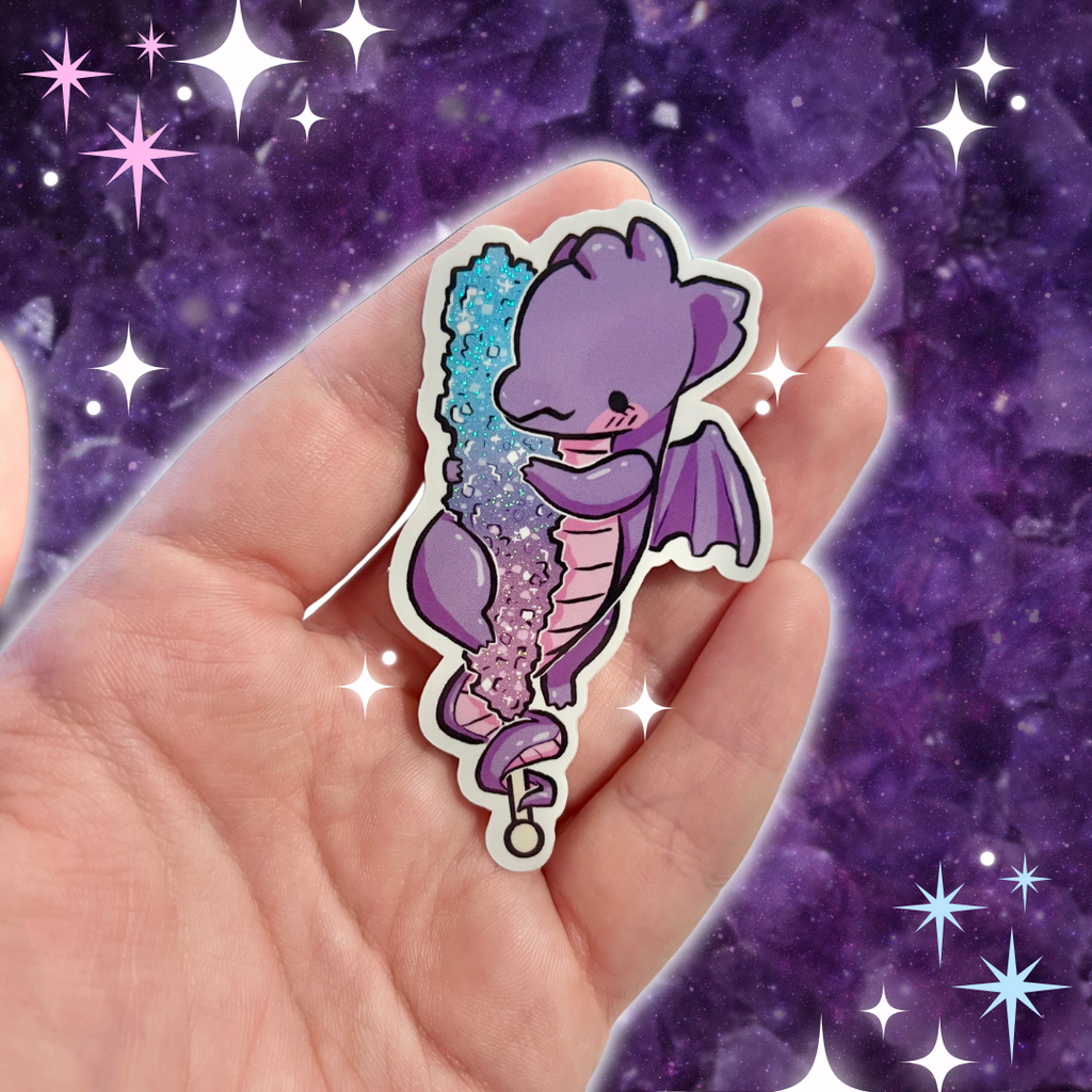 Rock Candy Dragon ~ Pixie Dust Glitter Sticker