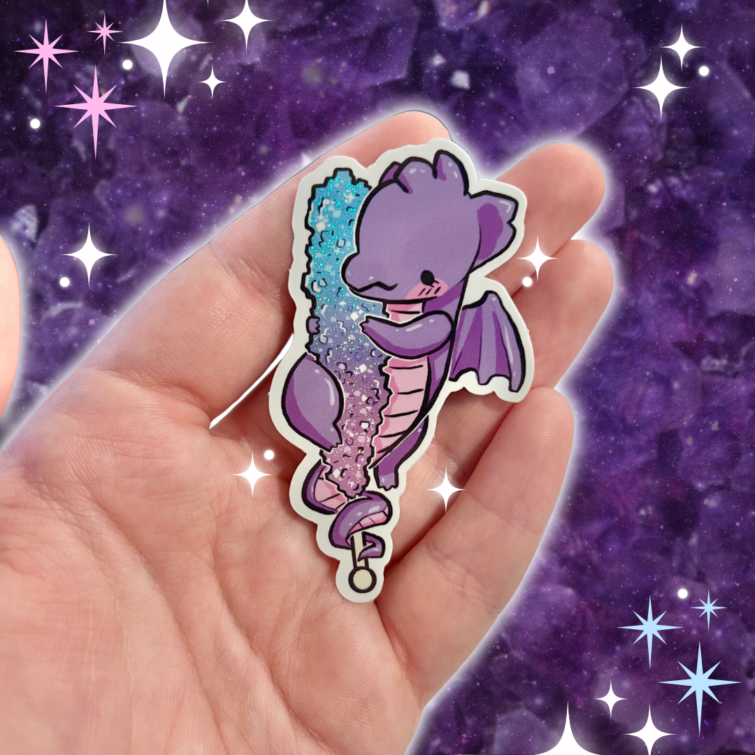 Rock Candy Dragon ~ Pixie Dust Glitter Sticker