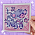 Patchwork Cow ~ Shimmer Print