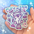 "Cutie in STEM" Puppy ~ Sticker