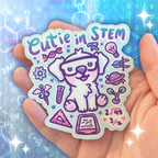 "Cutie in STEM" Puppy ~ Sticker