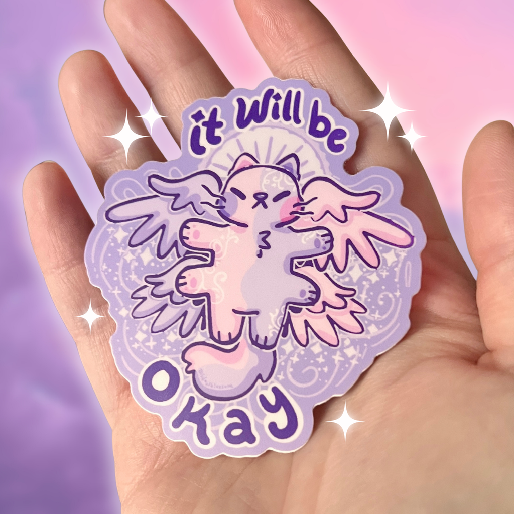 Angel Cat It Will Be Okay ~ Sticker