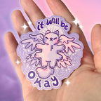 Angel Cat It Will Be Okay ~ Sticker