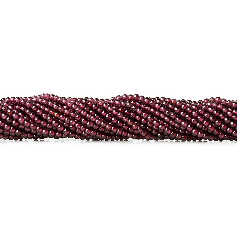 2.2mm Rhodolite Garnet Plain Round Beads, 14 inch