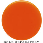 30mm Orange Neon Glitter Saddle Plug