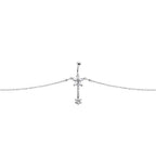 Clear Gem Floweret Flower Belly Chain