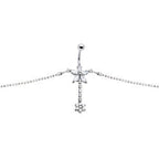 Clear Gem Floweret Flower Belly Chain