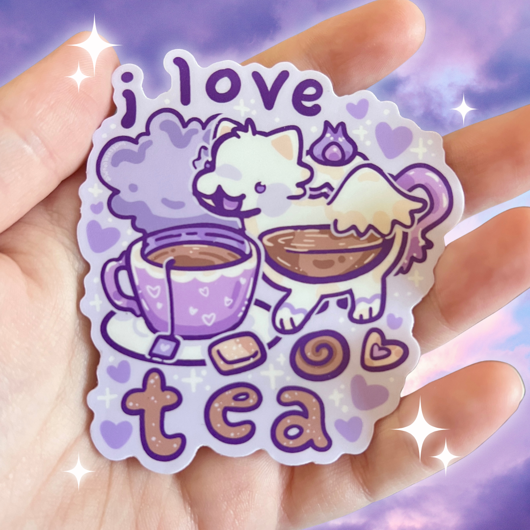 I Love Tea! Dragon ~ Sticker