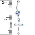 Aurora Cross Dangle Belly Ring