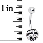 Striped Black Crystal Evolution Belly Ring