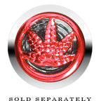 Anodized Titanium Red Pot Leaf Cheater Plug