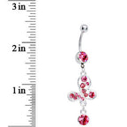 Pink Gem Modernistic Artistic Belly Ring