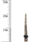 2G Brown White Resin Native Skull Taper