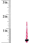 6G White Red Heart Acrylic Ear Taper