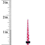 4G White Red Heart Acrylic Ear Taper