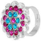 Lovey-Dovey Flower Adjustable Ring