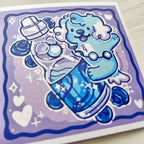 Blueberry Puppy Soda ~ Shimmer Print