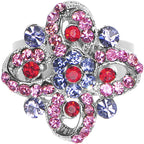 Dazzling Impressions Flower Adjustable Ring