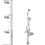 Crystalline Gem Double-Take Butterfly Belly Ring