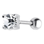 16G 5mm Clear CZ Round Cartilage Tragus Earring
