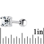 16G 5mm Clear CZ Round Cartilage Tragus Earring