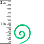 14G Green Acrylic Super Spiral Taper