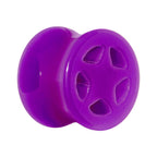 Acrylic Neon Purple Star Tunnel Plug 2G to 20mm
