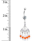 Clear Gem Natasha Chandelier Belly Ring