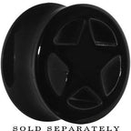 18mm Acrylic Black Star Tunnel Plug