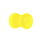 Acrylic Neon Yellow Peace Sign Tunnel Plug 2G to 20mm